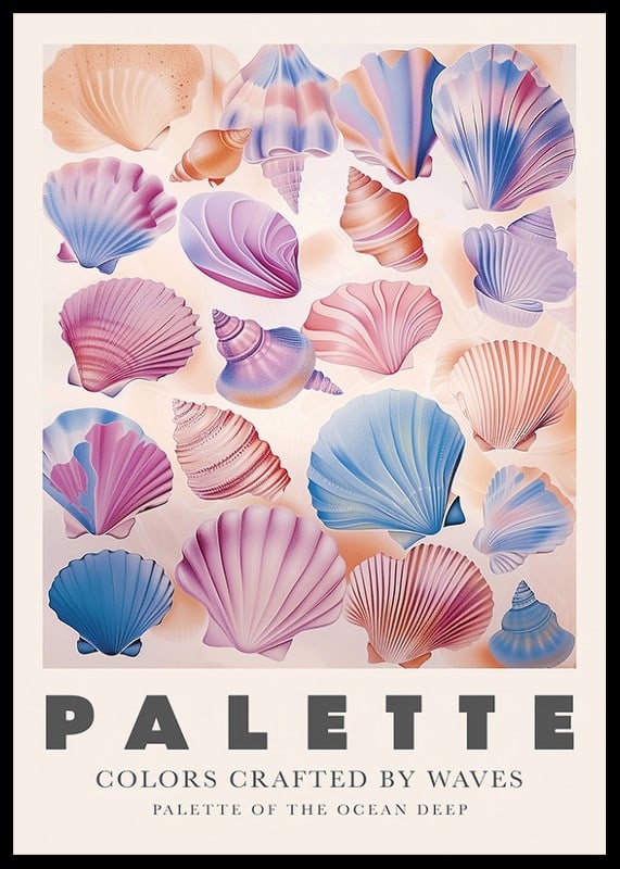 Conchiglie colorate in tenui colori pastello catturano la bellezza dell'oceano-12