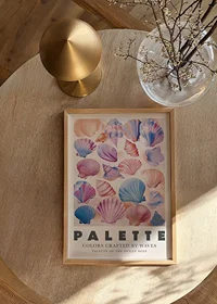 Colorful seashells in soft pastels capture the beauty of the ocean-2