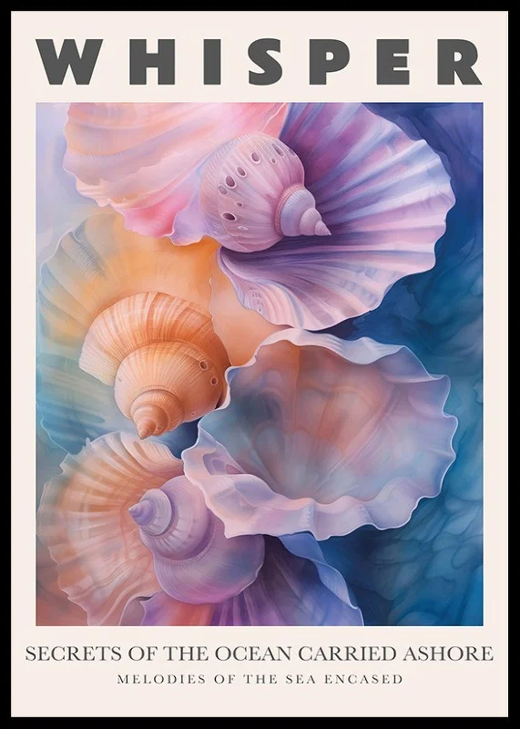 Beautiful seashells in soft pastel tones whisper the secrets of the sea-12