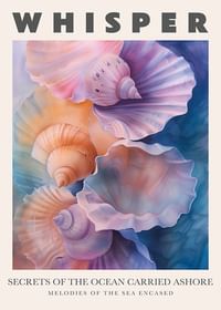 Beautiful seashells in soft pastel tones whisper the secrets of the sea-1