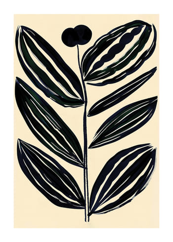Poster Monochrome Foliage Elegance