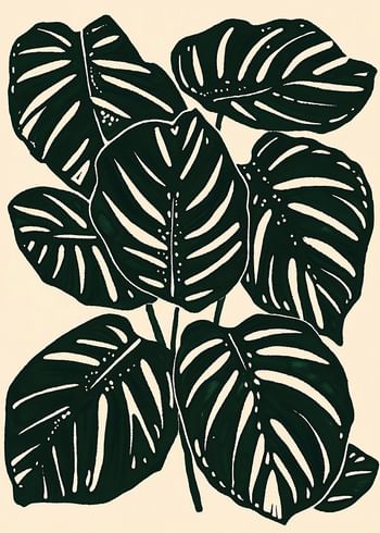 Poster Monochrome Leaf Harmony