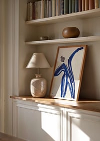 Dancing energy in blue brushstrokes, capturing movement in elegant simplicity-2