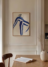 Bold brushstrokes capture a sense of movement and freedom in blue-2