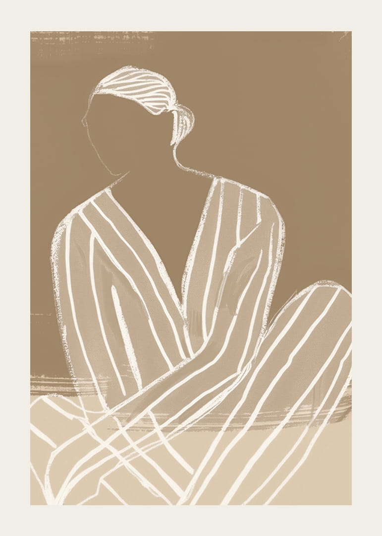 Minimalist silhouette in earthy tones brings calm and elegance-12