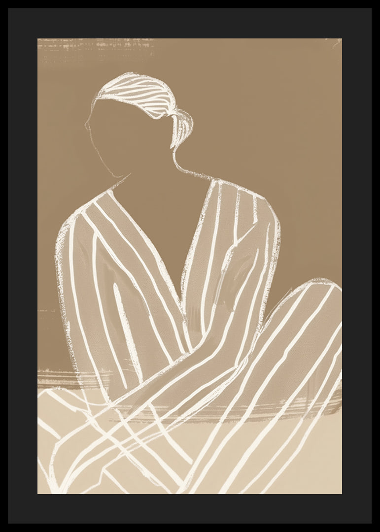 Minimalist silhouette in earthy tones brings calm and elegance-12