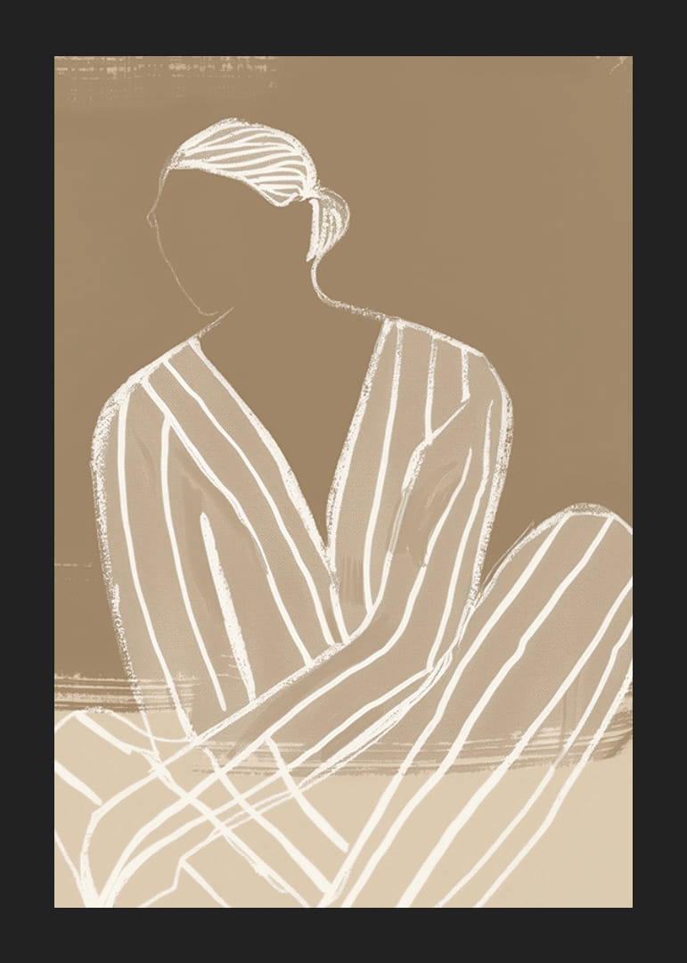 Minimalist silhouette in earthy tones brings calm and elegance-12