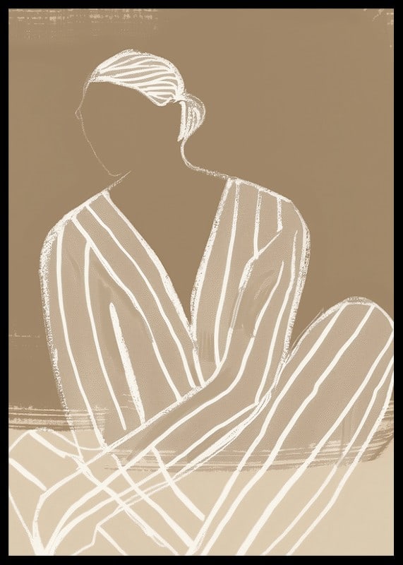 Minimalist silhouette in earthy tones brings calm and elegance-12