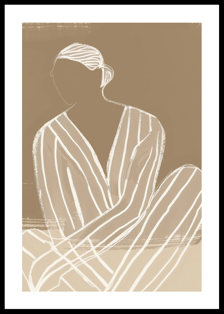 Minimalist silhouette in earthy tones brings calm and elegance-12