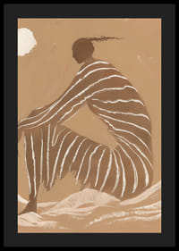 Elegantná silueta zachytená v kontemplácii na monochromatickom pozadí-4