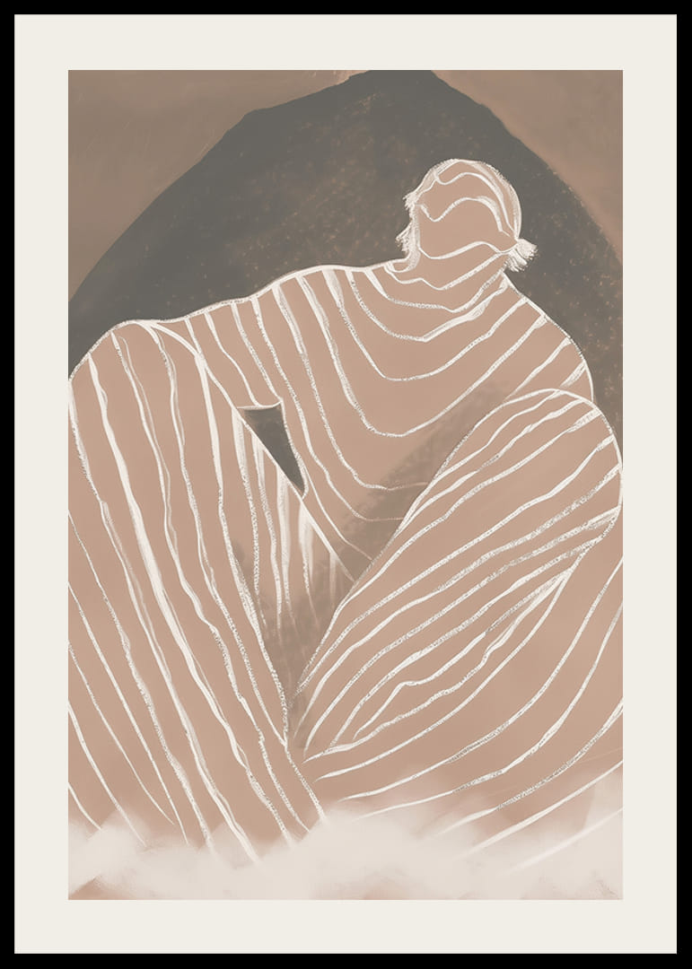 Abstraktná silueta v jemných tónoch vyžaruje pokoj a rovnováhu-12