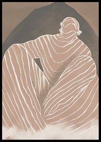 Une silhouette abstraite aux tons doux respire le calme et l'équilibre-2