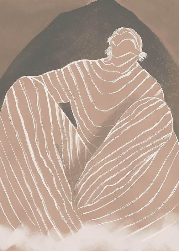 Une silhouette abstraite aux tons doux respire le calme et l'équilibre-12