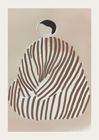 Abstract shape meets soft colors in a harmonious, modern poster-3