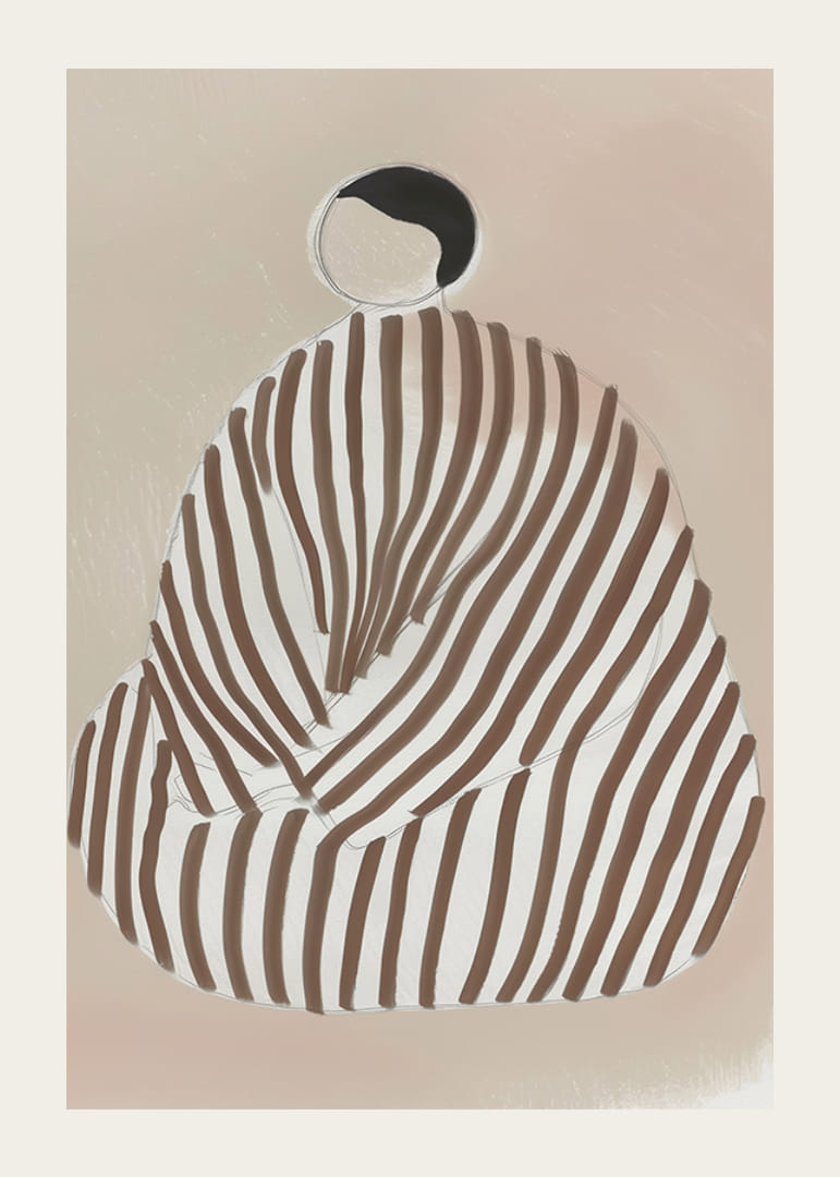 Abstrakt form möter mjuka färger i en harmonisk, modern poster-12