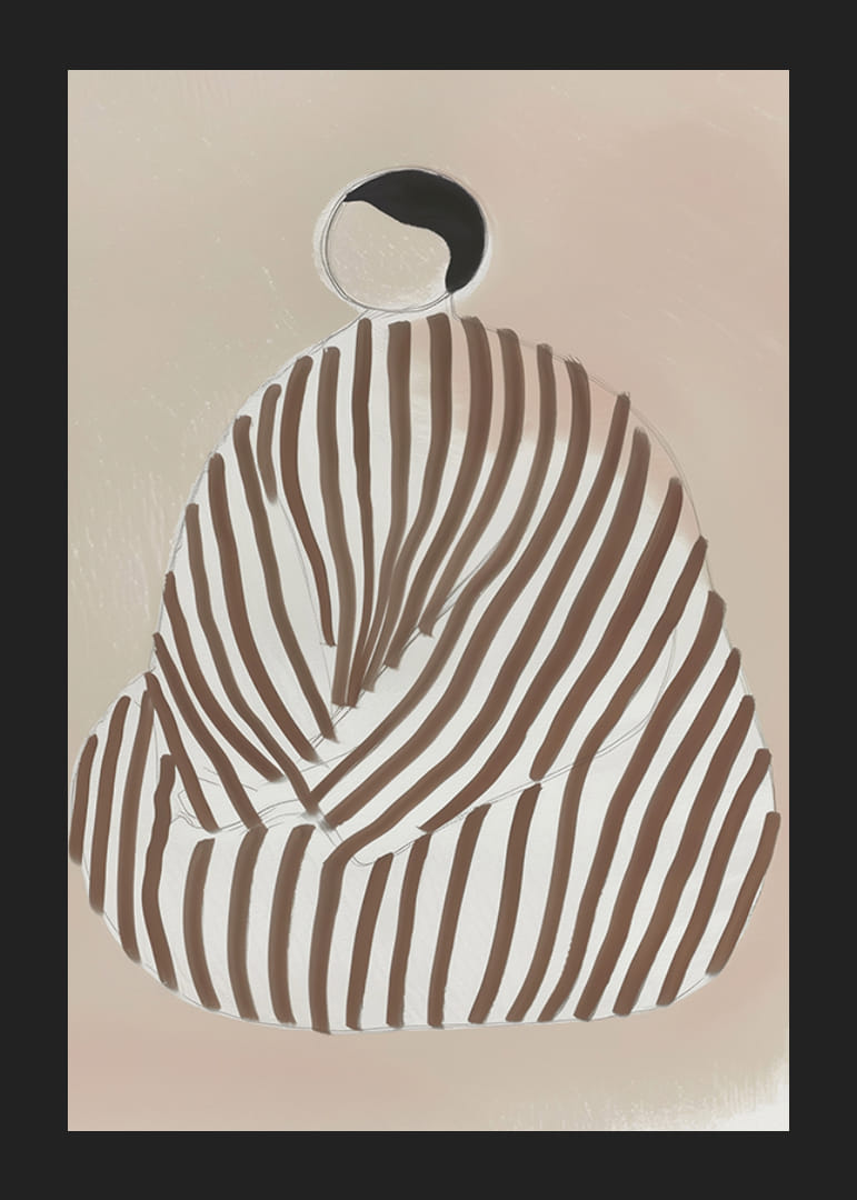 Abstrakt form möter mjuka färger i en harmonisk, modern poster-12