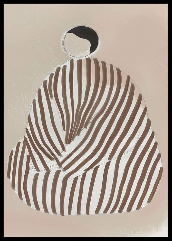 Abstract shape meets soft colors in a harmonious, modern poster-12