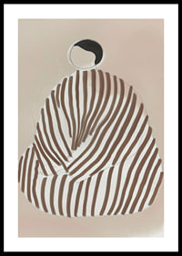 Abstract shape meets soft colors in a harmonious, modern poster-0