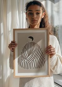 Une forme abstraite rencontre des couleurs douces dans une affiche harmonieuse et moderne-4