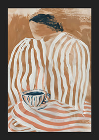 Mysterious elegance meets soft stripes in a muted color scheme-5