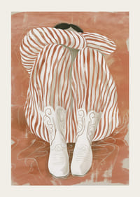 Une harmonie de rêve de rayures et de bottes élégantes dans des tons terreux doux-3