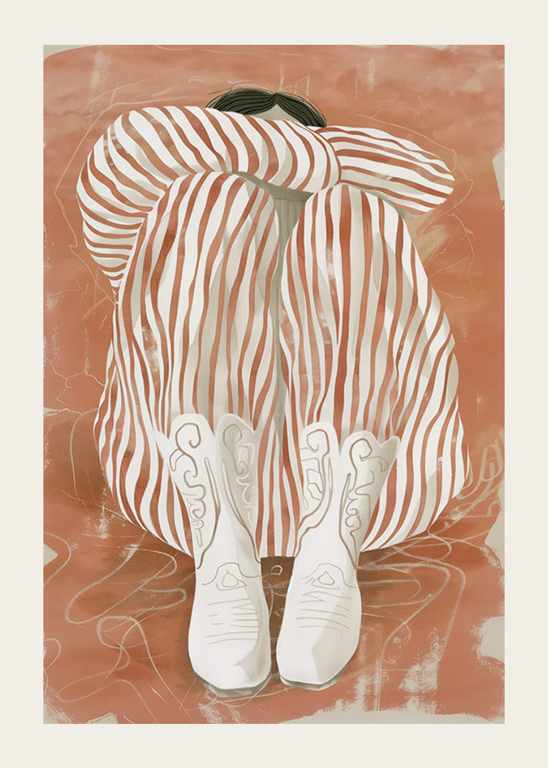 Une harmonie de rêve de rayures et de bottes élégantes dans des tons terreux doux-12