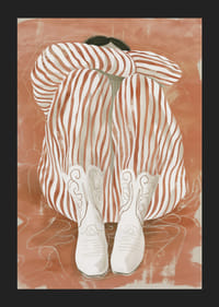 Une harmonie de rêve de rayures et de bottes élégantes dans des tons terreux doux-5