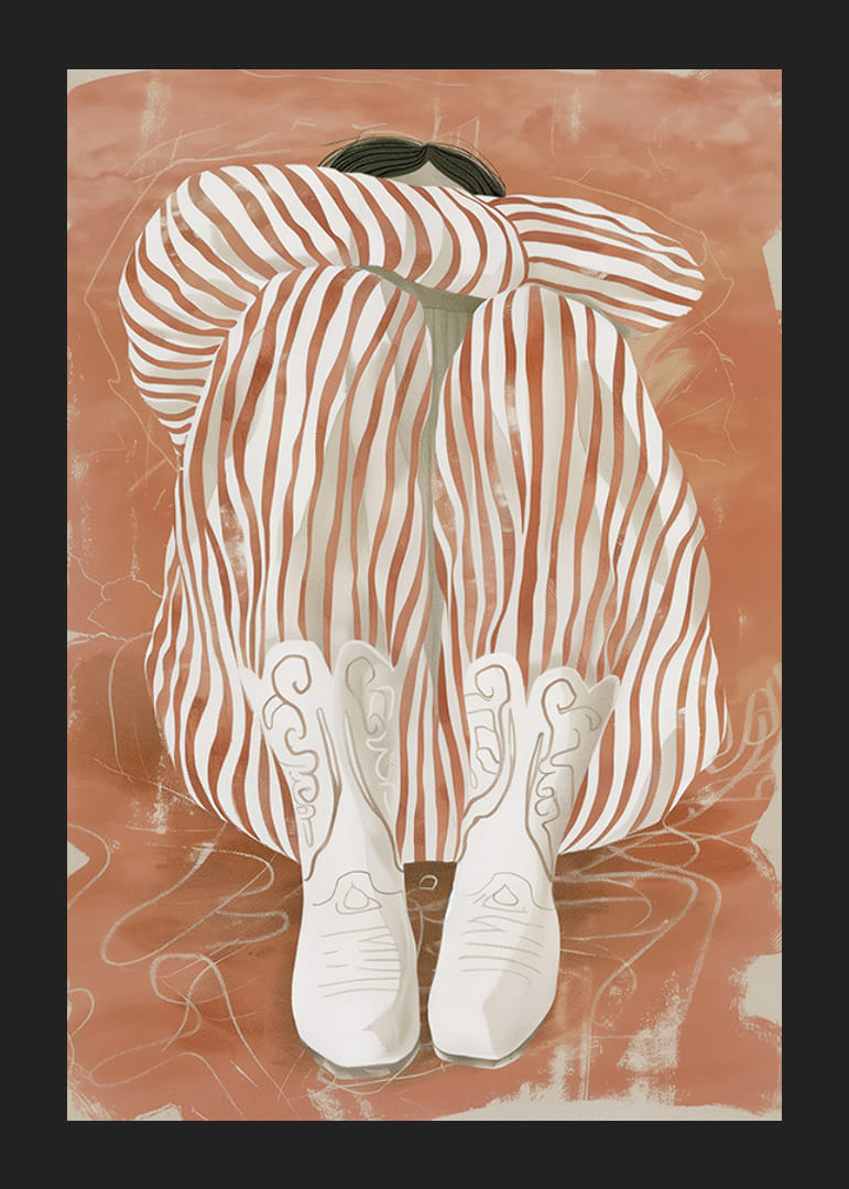 Une harmonie de rêve de rayures et de bottes élégantes dans des tons terreux doux-12