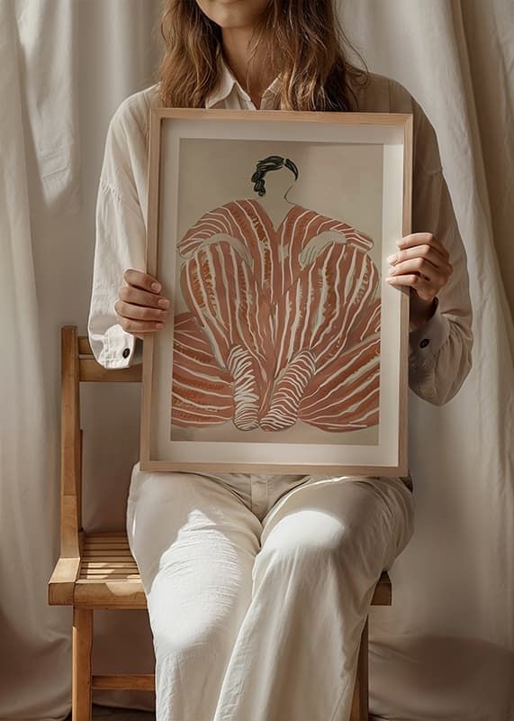 Een abstracte schoonheid met gestreepte patronen brengt een gevoel van rust en creativiteit-12