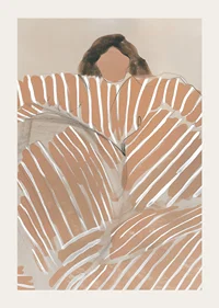 Abstract elegance meets warmth in earth tones and contrasting lines-3