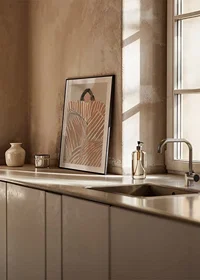 Abstract elegance meets warmth in earth tones and contrasting lines-8