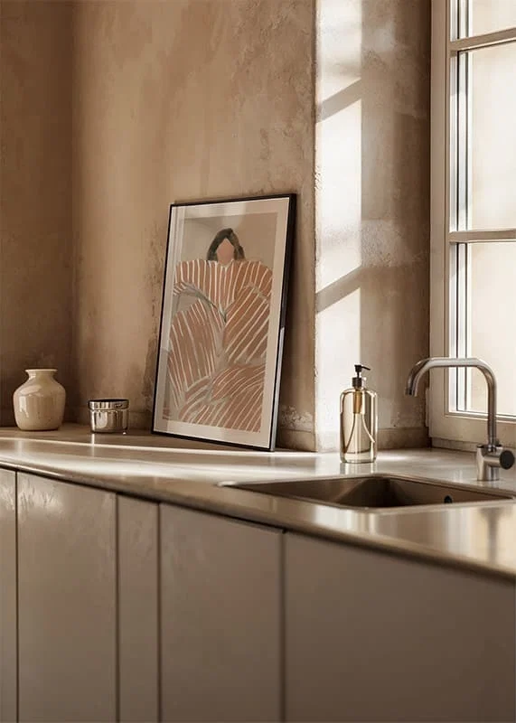 Abstract elegance meets warmth in earth tones and contrasting lines-12