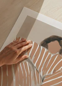 Abstract elegance meets warmth in earth tones and contrasting lines-9