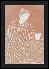 Relaxed elegance in earthy tones with a warm cup in hand-4