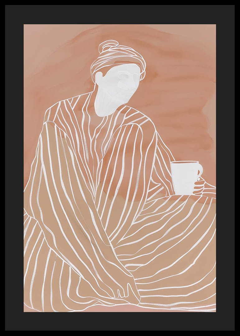 Uvoľnená elegancia v zemitých tónoch s teplou šálkou v ruke-12