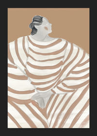 Štýlová elegancia sa stretáva s jemnými prúžkami v nadčasovom dizajne-5