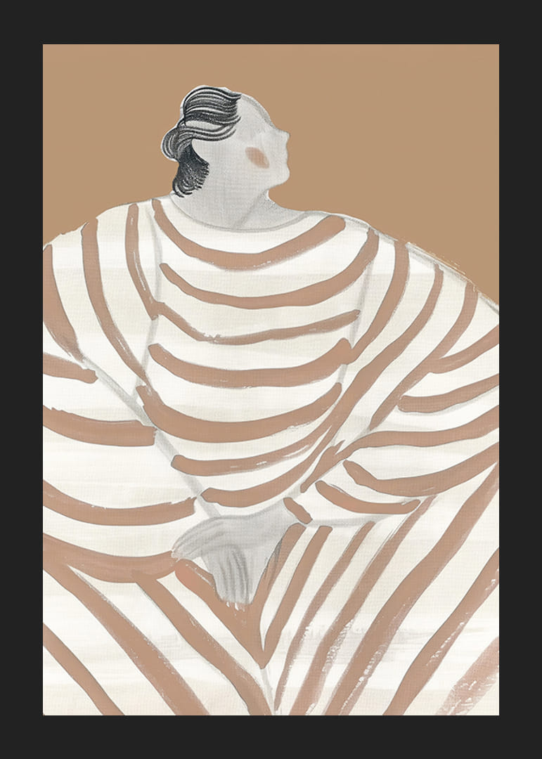 Štýlová elegancia sa stretáva s jemnými prúžkami v nadčasovom dizajne-12