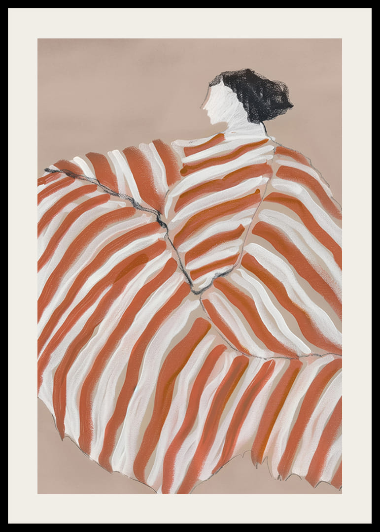 An abstract shape blends earthy stripes with elegant, fluid movement-12