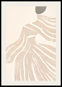 Abstract lines flow like soft waves over an elegant silhouette-2