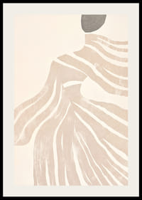 Abstrakta linjer flödar som mjuka vågor över en elegant silhuett-2