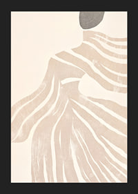 Abstract lines flow like soft waves over an elegant silhouette-5