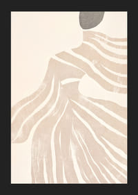 Abstrakta linjer flödar som mjuka vågor över en elegant silhuett-5