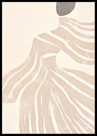 Abstract lines flow like soft waves over an elegant silhouette-6