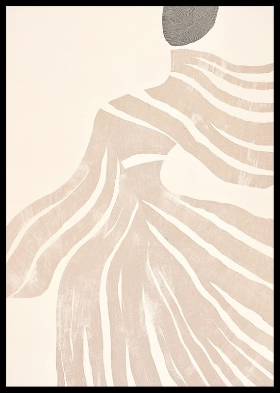 Liniile abstracte curg ca valuri moi peste o siluetă elegantă-12