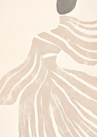 Abstract lines flow like soft waves over an elegant silhouette-7