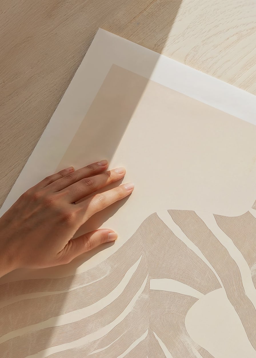 Abstract lines flow like soft waves over an elegant silhouette-12