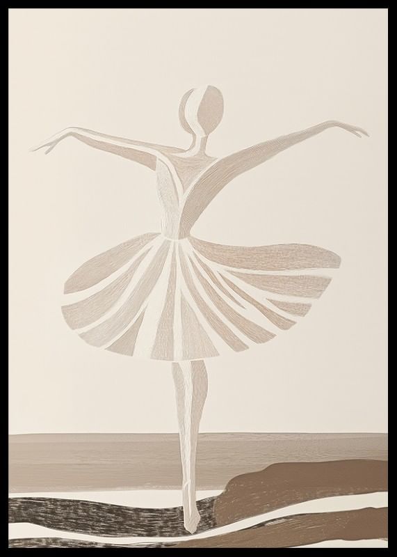 Une élégante danseuse de ballet capturée dans un mouvement gracieux et intemporel-12