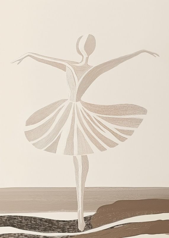 Une élégante danseuse de ballet capturée dans un mouvement gracieux et intemporel-12