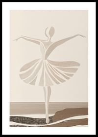Une élégante danseuse de ballet capturée dans un mouvement gracieux et intemporel-0