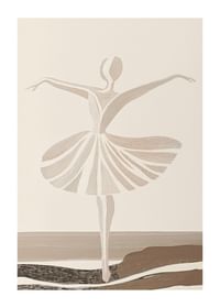 Une élégante danseuse de ballet capturée dans un mouvement gracieux et intemporel-1
